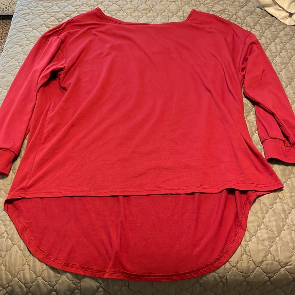 Burgundy long sleeve top